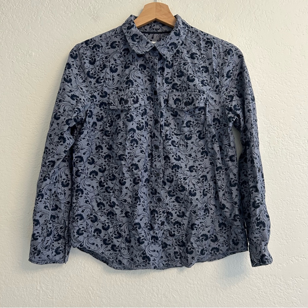Croft & Barrow Floral Button-Down Shirt - Size S Petite